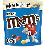 M&amp;M's Crispy 187g Pouch (Pack of 6)