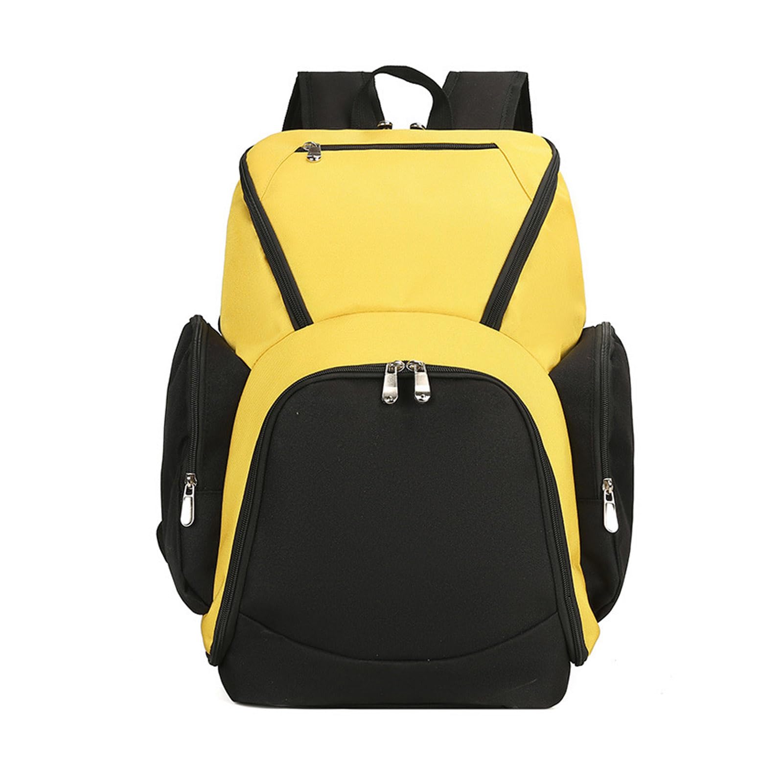 FANDARE Basketball Backpack Large Sports Bag with Separate Ball Holder Men Women School Bag for Basketball, Soccer, Volleyball, Swim, Gym, Travel Student Outdoor Sports Equipment DaypacksBlack Yellow