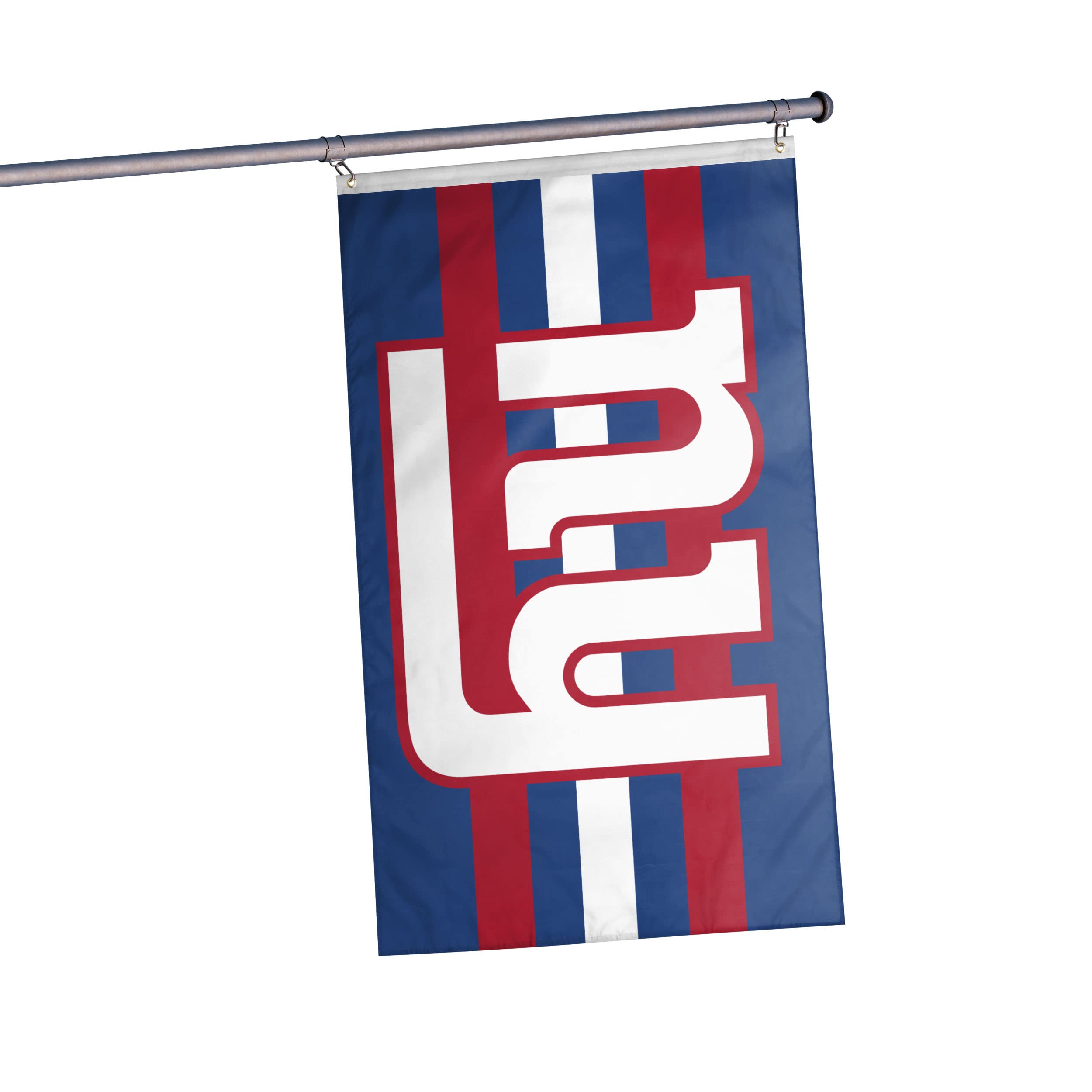 FOCO New York Giants NFL Big Logo Team Stripe Horizontal Flag Image