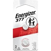Energizer 377 Silver Oxide Button Battery, 2 Pack