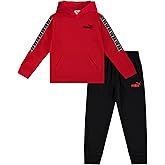 PUMA Baby Boys Pants Set - 2 Piece Pullover Hoodie and Joggers Jog Set - Cozy Fleece Play Wear Pant Sets for Toddler Sizes
