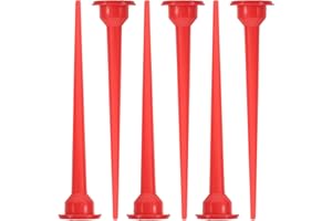 SHINEOFI 6pcs Extended Plastic Caulk Nozzle Tips for Sausage Caulking Gun, 30cm Long Applicators for Door