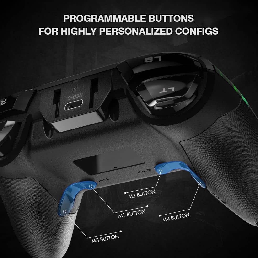 EasySMX Wireless PC Controller, Dual-Vibration Joystick Gamepad Computer Gaming Controller for PC Windows 7/8/10/11/12, Steam, Steam Deck, PS3, Switch, Android Mobile and Android TV BOX- Black