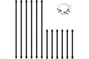 Reusable Zip Ties - Heavy-Duty Rubber Twist Ties for Organizing Cables, Sealing Bags, Crafts, and DIY Projects, 3" & 6" Sizes