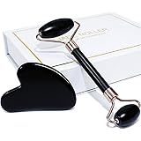Face Roller and Gua Sha Set, Jade Roller and Guasha Facial Tool from BAIMEI is to Reduce Puffiness and Fine Lines, Shape Your