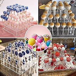 Goabroa Cake Pop Display Stand, 56 Holes Clear