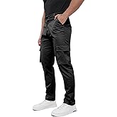 ALLELMS Mens Cargo Pants Classic Fit Stretch Lightweight Casual Pants for Men