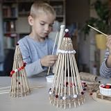 HOSSIAN Wooden Dowel Rods Birch Wood Sticks Crafts 1/4" x 10" Unfinished Round view 4