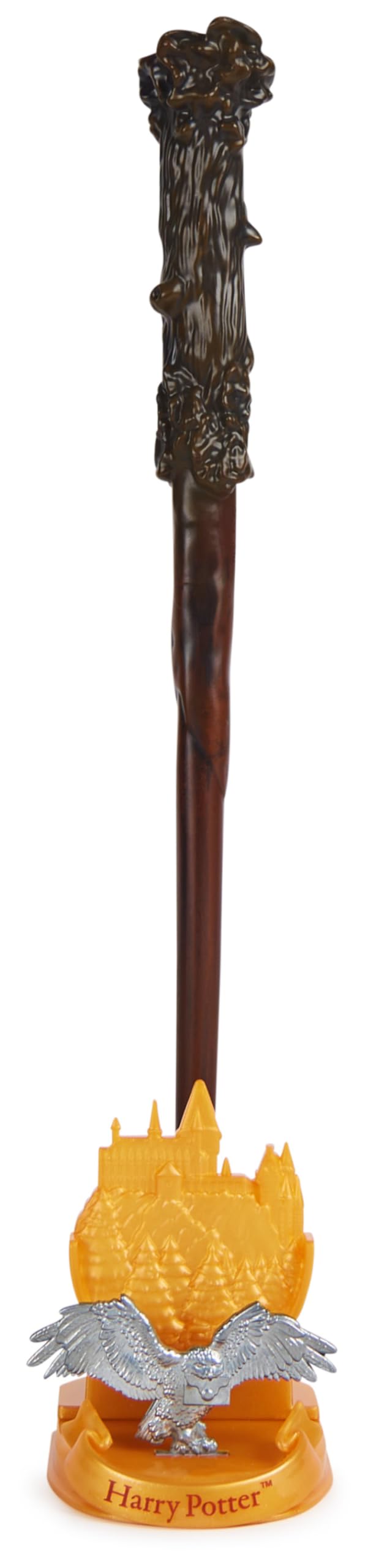 Wizarding World Harry Potter, 12-inch Magical Collector Harry Potter Wand with Stand & Die-cast Icon, Magical Creatures, Accessory for Halloween Costumes