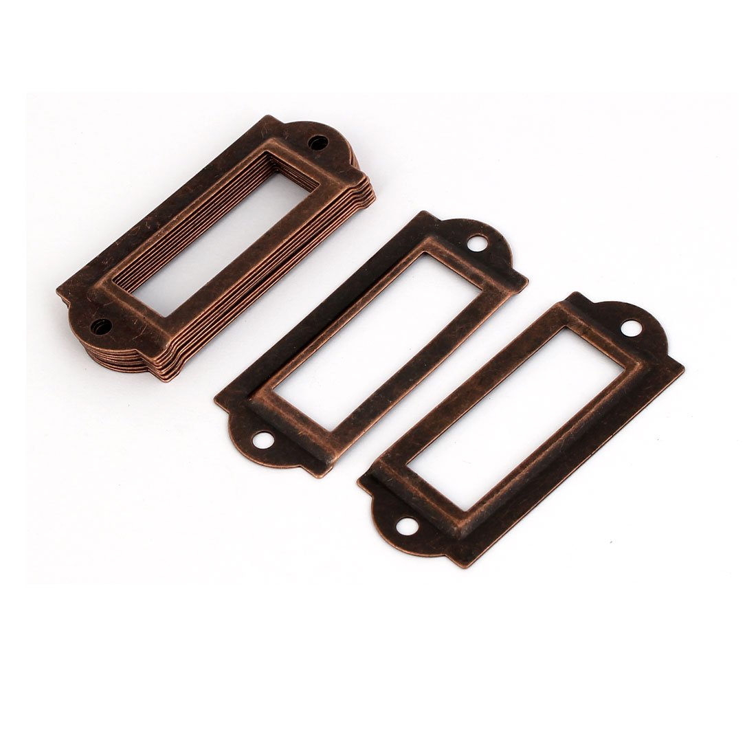 Sourcingmap File Drawer Label Tag Name Card Holder Copper Tone 10pcs