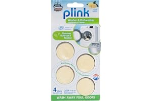 Compac Home Plink Appliance Freshener, Dishwasher, Washing Machine Cleaner, Water Activated, Fresh Lemon Scent, 4 Count
