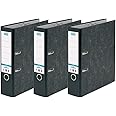 ELBA Office Quality Lever Arch File x 3 Pack, A4 Extra Large Capacity, Black Folders