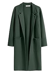 ANRABESS Long Cardigans for Women Lapel 2023 Fall