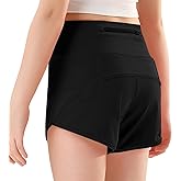 RISSCAN Girls Athletic Running Shorts Teen Girls with Back Zip Pocket Workout Quick Dry Lightweight Active Short for Kids(Black, L)