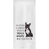 uinwk French Bulldog Kitchen Towels - French Bulldog Gifts for Women, Gifts for French Bulldog Lovers, No Kitchen is Complete Without a French Bulldog Dog Hand Towels Dish Towels, 16x24
