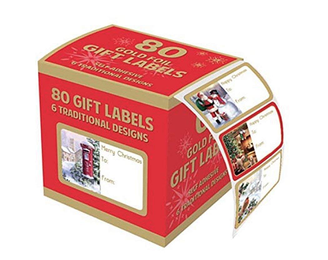 2XGold Foil Adhesive Label Pack of 80 Labels