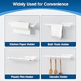 susswiff Paper Towel Holder Under Cabinet Stainless Steel Self-Adhesive Drilling view 4
