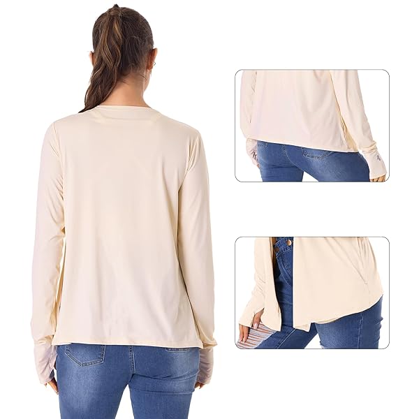 WOMENS LIGHTWEIGHT SUMMER CARDIGAN RASH GUARD UPF50+ LONG SLEEVE UV SPF ATHLETIC JACKET SUN PROTECTION COOLING OPEN FRONT WRAP SHAWL COVER UP CLOTHING KIMONO SUN SWEATER SHIRT THUMB HOLE WITH POCKETS