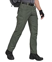 Zoofly Cargo Work Pants for Men Elastic Waist