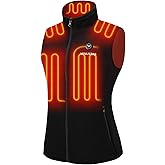 Venustas Women's Fleece Heated Vest with Battery, Up to 20 Hours Runtime, Insulated Electric Coat
