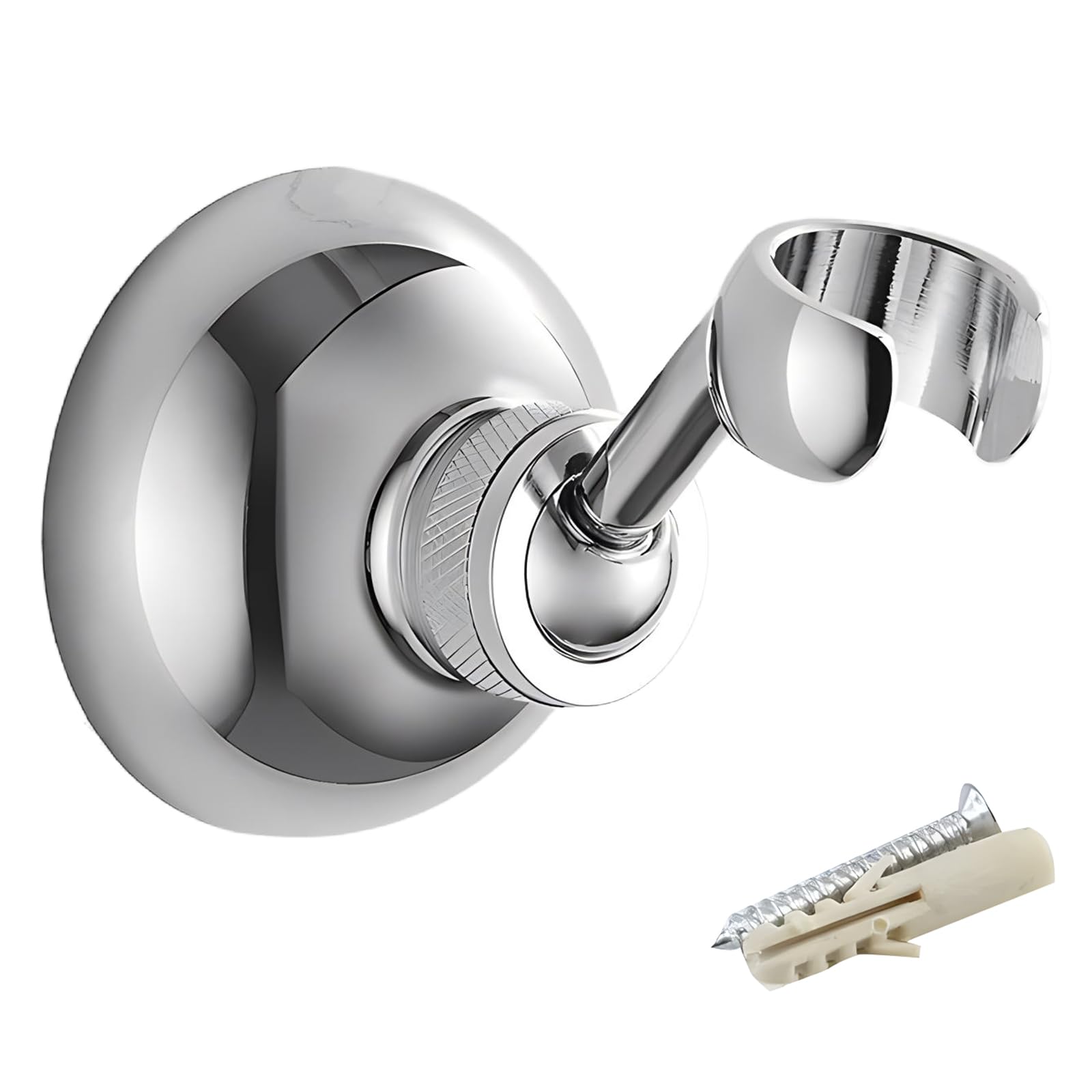 JYJLLM Shower Head Holder - Adjustable Suction Chrome Plated Handheld Shower Wall Bracket