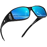 MEETSUN Fit Over Glasses Sunglasses for Men Women,Wrap Around Sunglasses Polarized UV400 Protection