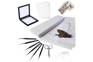 BUAKAW-X Insect Specimen Toolbox, Butterfly Specimen for Classroom Teaching, EVA Production Table, Insect pin, Insect PE Suspension Box, Insect Specimen for The use of Insect Collectors (13 * 13cm)