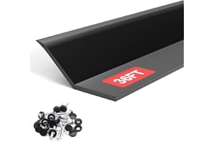 NAYOTAA Garage Door Seal Top and Sides - 36 FT TPE Weather Stripping Garage Door Seal Replacement Weatherproofing Universal Sealing, Black