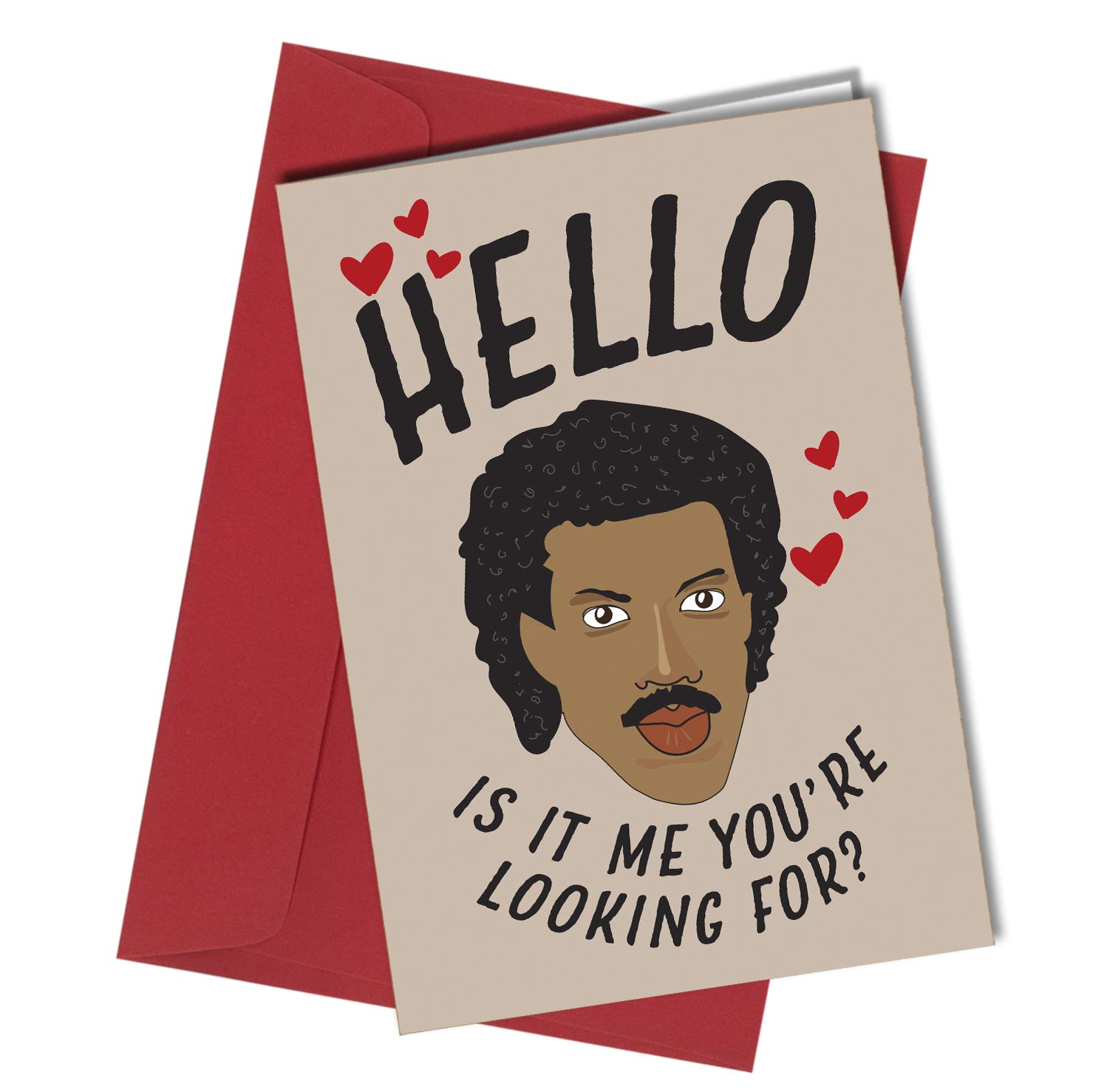 Funny VALENTINE CARD/Rude BIRTHDAY CARD/Cheeky ANNIVERSARY CARD Lionel Richie Hello Boy Girl HUMOUR #1476