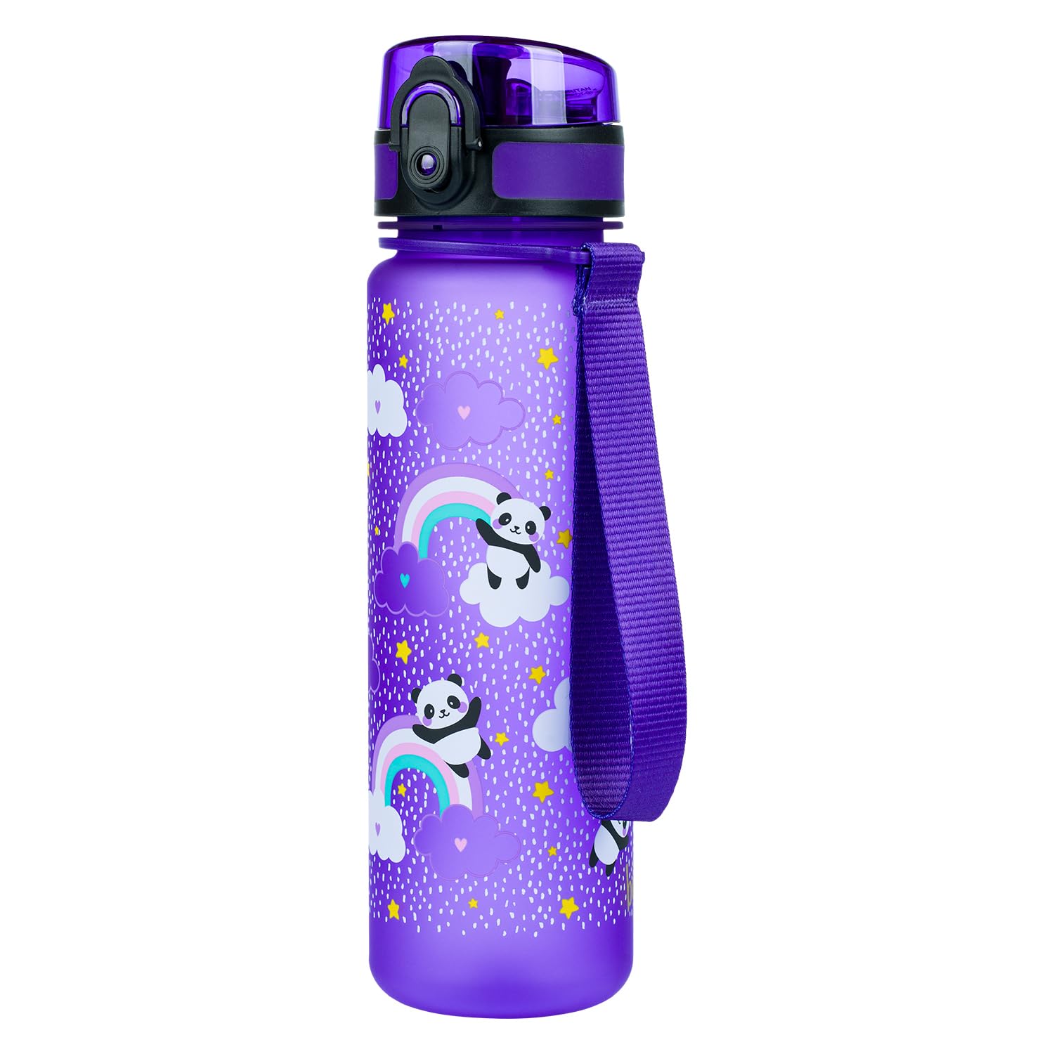 Baagl Children's Water Bottle, Leak-Proof Water Bottle, 500 ml, School and Sports Bottle for Boys and Girls, Tritan (Jungle Panda)