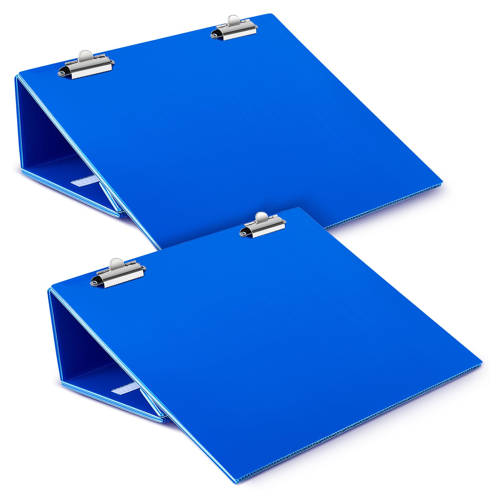 Photo 1 of Nuanchu 2 Pcs Folding Slant Board for Writing 14 x 12 Inch Large Slanted Clipboard Adjustable Tilted Writing Board Sloped Surface to Improve Handwriting Legibility Endurance for Office Reading (Blue)