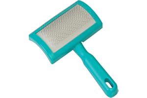 Weaver Livestock Self Cleaning Slicker Brush, Teal, Model Number: 69-6002-TE