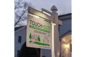 Touch Of ECO LITEAGENT PRO - Solar Dual Sided LED Post Light For Real Estate Signs, Business, Yard Sign Lighting - Includes Adjustable Sign Mounting Bracket