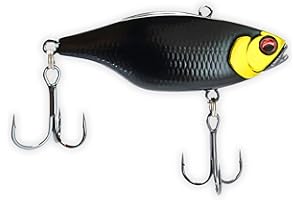 U.S.A. BASS TACKLE USA BASS Tackle M-Series Lipless Crankbait Premium Finish Hard Bait with Owner Stinger Treble Hooks for Giant Largemouth Smallmouth Spotted Bass Fishing