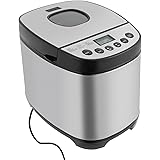Automatic Bread Machine Horizontal Bread Maker with Dual Kneading Paddles Breadmaker Dough Maker with Gluten Free Setting 2LB