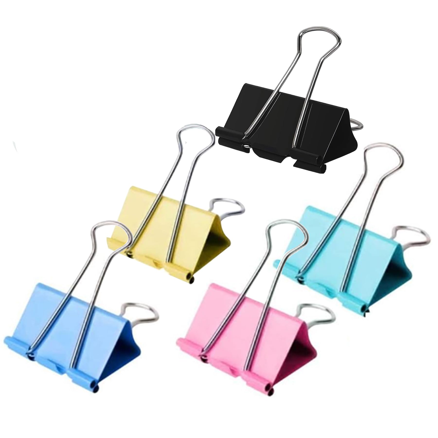 Bulldog Clips 60MM Extra Large 6PCS Paper Clips Heavy Duty Binder Giant XL Clip 2.4inch (Mixed Color) — image 1