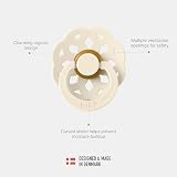 BIBS Boheme 2-Pack Pacifier Nipple Round Danish Made Size 2 Dusty Pink view 4