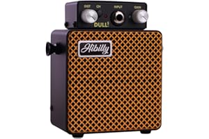 HIBILLY 2025 Full Metal Mini Pocket Guitar Amplifier and Micro Amp for Professional Performances and Practice Sessions - Dull 5 Darkling Black