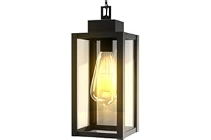 KAINOZOIC Outdoor Pendant Light Fixture Waterproof Outdoor Hanging Porch Light Anti-Rust Exterior Hanging Outdoor Lantern for Porch Yard Front Door Garage Balcony Patio Garden