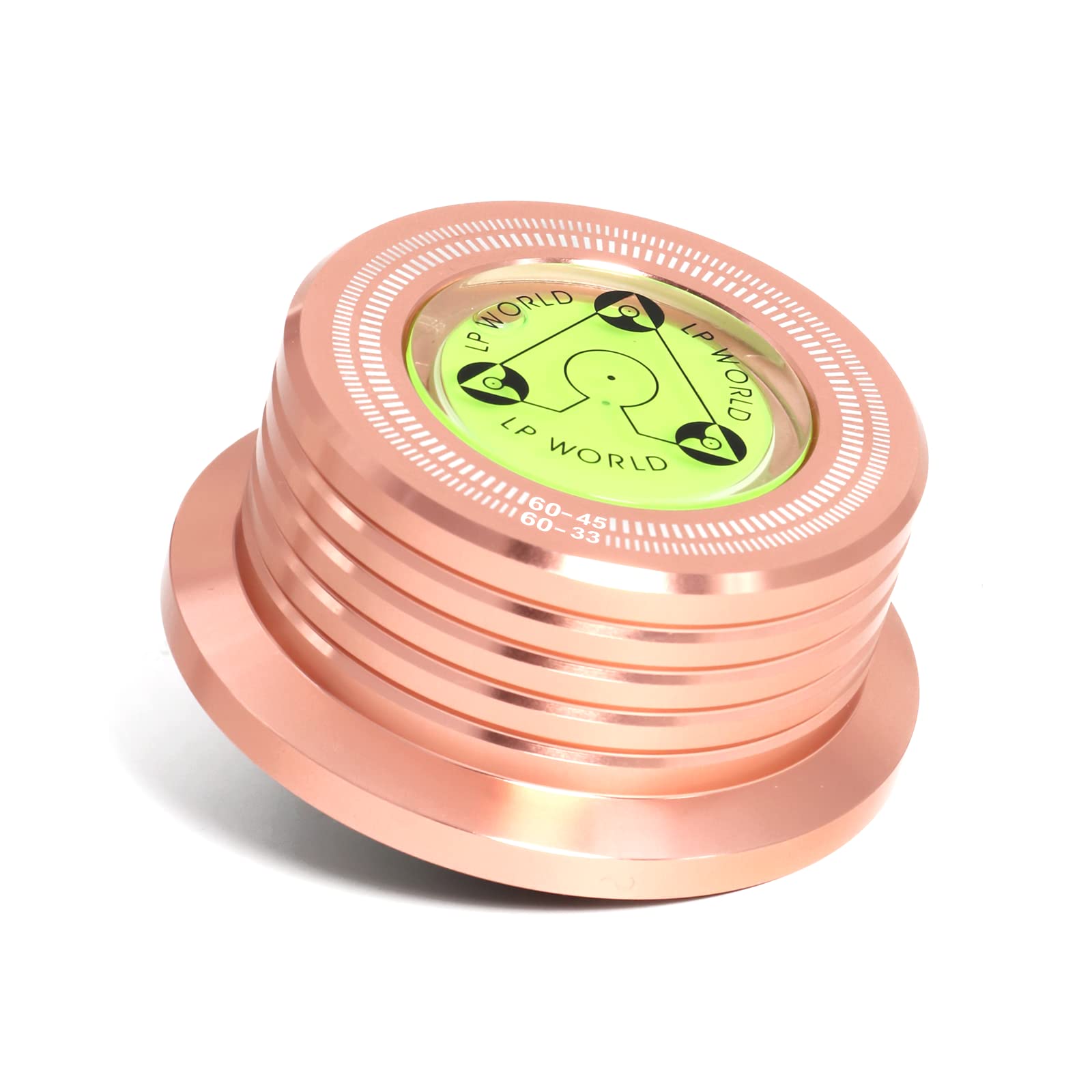 KozyOne Record Weight Stabilizer, Turntable Disc Record Stabilizer Clamp with Bubble Level for Vinyl LP Record Player (Rose Gold) — image 1