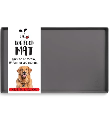 Amazon.com: PetHappily Dog Food Mat - 24x15 Large Silicone Pet Food Mat,  Raised Edges for Food and Water Prevent Spill, Waterproof Cat Food Mat  Protect Floors,Easy Clean Dog Bowl Mats for Food