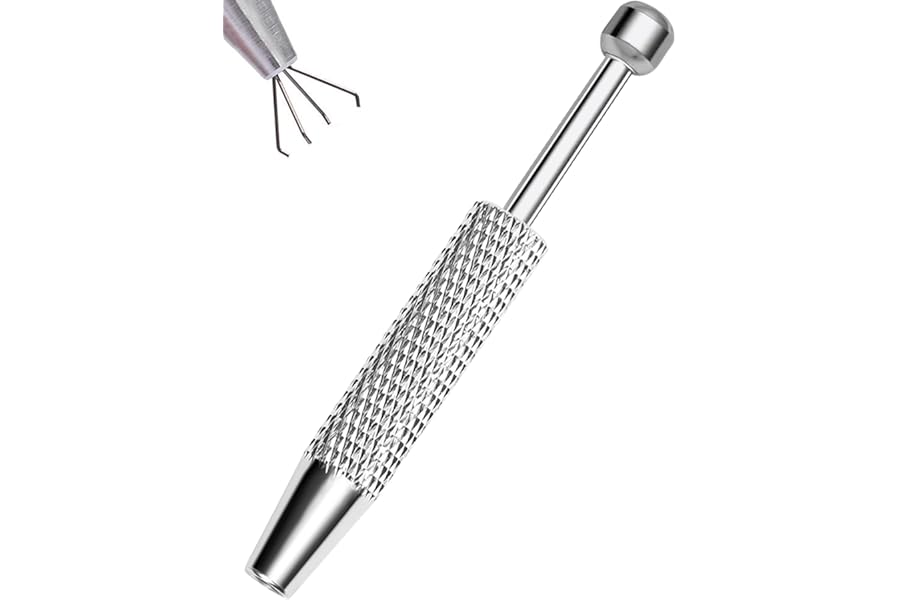 OUFER Piercing Ball Grabber, 16G 18G Flat Back Earrings Piercing Guide needle Tool, Surgical Steel Internally Threaded Push Pin External Thread Assistant Body Piercing Kit for Ear Nose Lip Tool