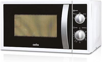 Cello 800W Microwave Oven 20L - 5 Levels, Auto Timer, Child Lock