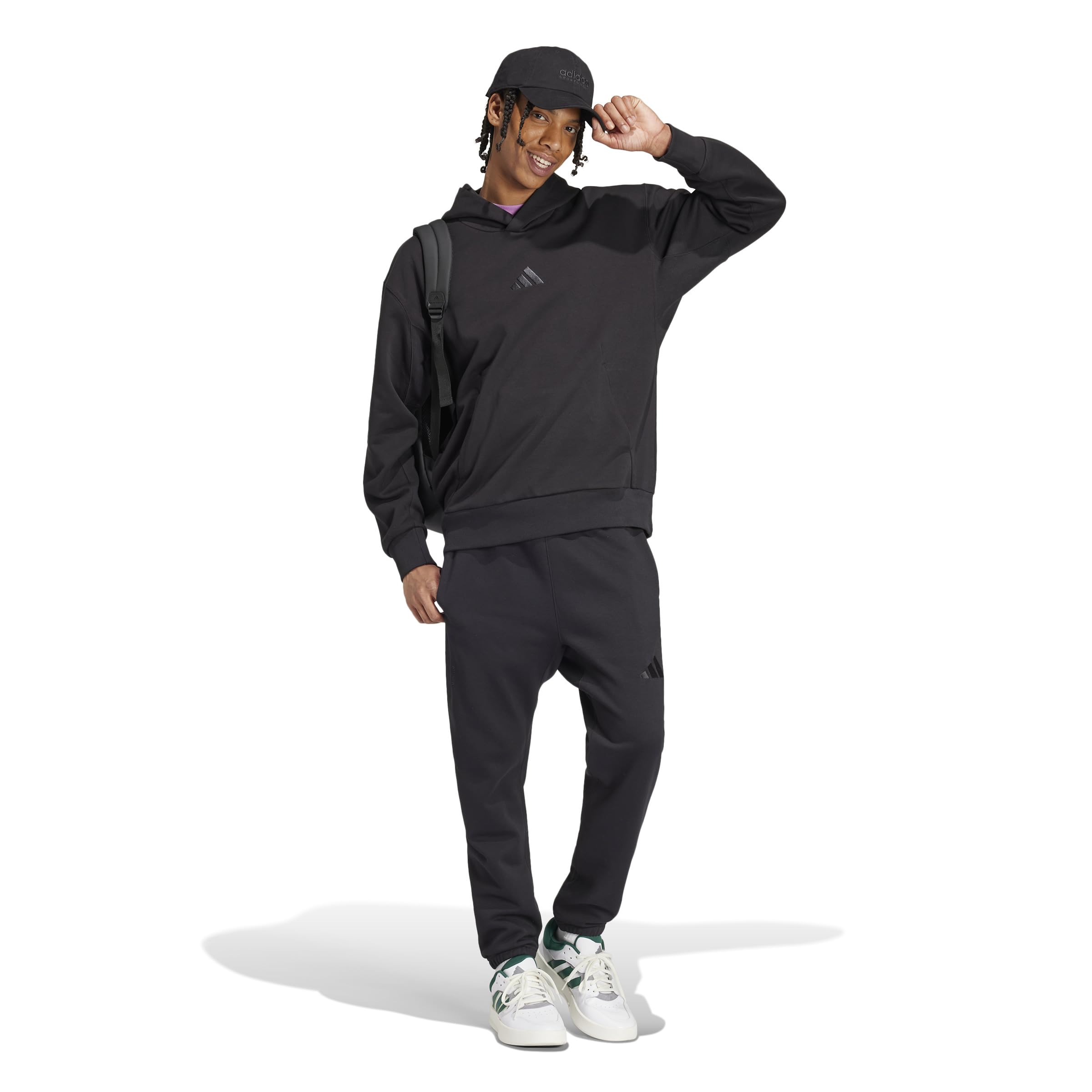 Photo 1 of adidas mens All Szn Fleece Hoodie Black,Medium Tall