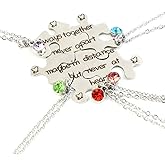 Ximerinf BFF Necklace for 5 6 Stainless Steel Friendship Puzzle Sister Necklace