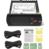 Urnqowuy PJEZS0H100 Temperatur Controller Fit for Carel and All Refrigerator Types, 115V Digital Thermostat with Temperature Sensor Probe, Mounting Hardware and Instructions