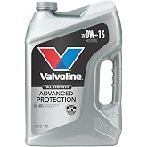 Valvoline Advanced Full Synthetic SAE 0W-16 Motor Oil 5 QT | Proven to maximize engine life, stronger wear protection, better deposit defense, better heat protection