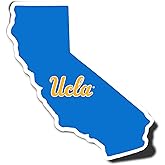 Desert Cactus University of California Los Angeles Sticker UCLA Bruins Vinyl Decal Laptop Water Bottle Car Scrapbook (State Border Sticker)