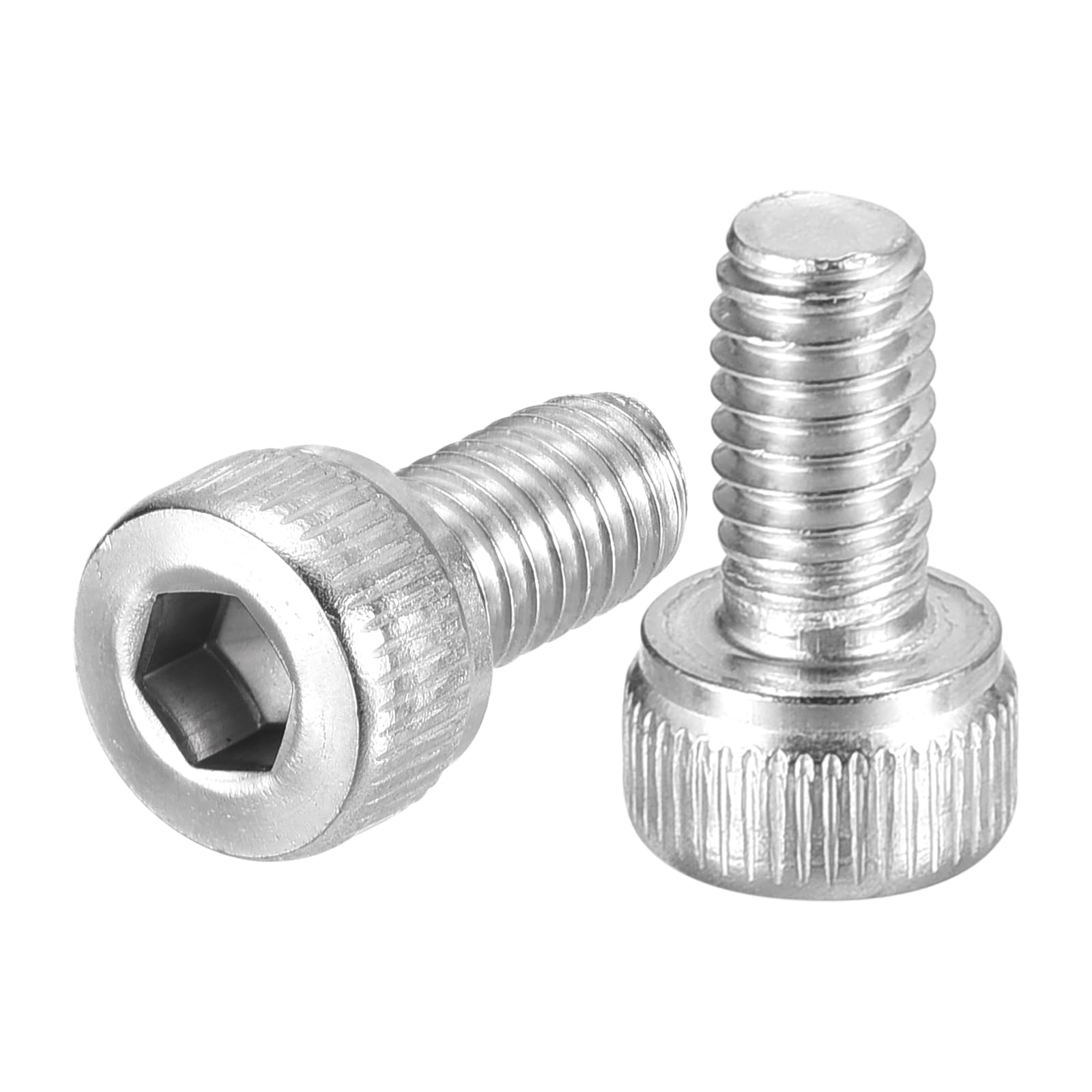 uxcell Hex Socket Bolts (M4-0.7x10), 304 Stainless Steel Hex Socket Drive Screw, Silver Tone, 100 Pcs