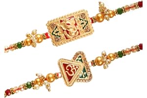 TIED RIBBONS Rakhi for Brother Set of 2 Rakhi | Rakhi Card | Roli Tikka | - Raksha bandhan Rakhi Bracelet for Brother Rakhi Set of 2 | Rakhi Thread | Rakhi Gifts for Brother